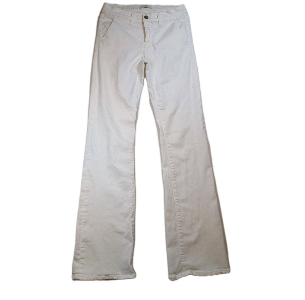 Principle Allure Wide Leg Jeans Womens 27 White Flare USA Coastal Chic